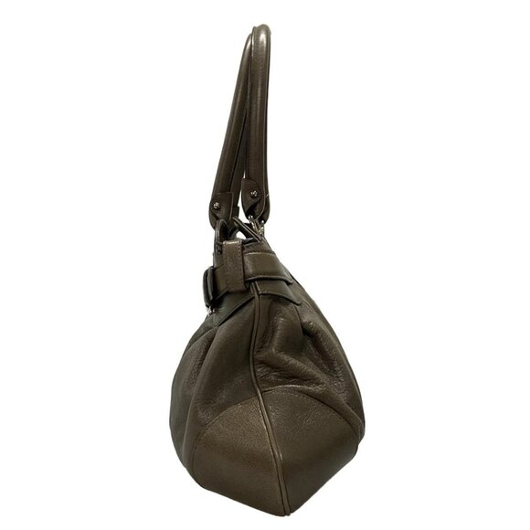 Auth Salvatore Ferragamo Marissa Gray Brown Leather Handbag - Picture 11 of 11